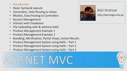 ASP.NET MVC (4 hours) Training - Urdu/Hindi