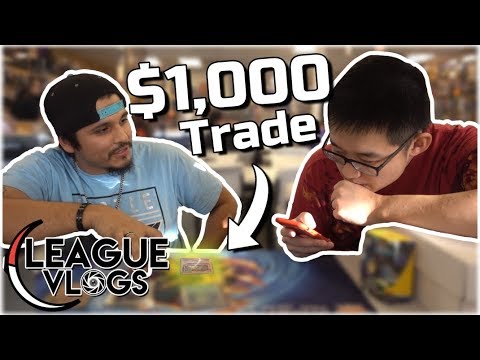 Making a $1000 Trade at Pokemon League!!