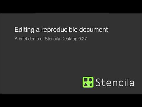 Editing a reproducible document with Stencila Desktop 0.27