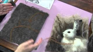 Needle Felted 2D Snowshoe Hare Part One: Layout and Background