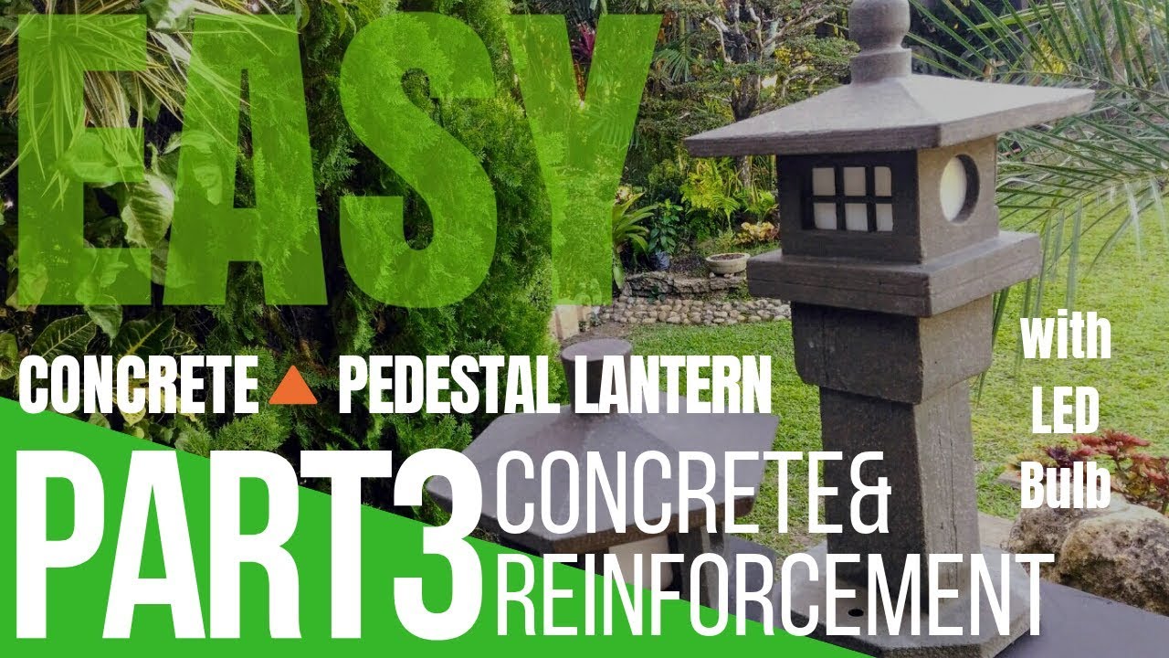 🔺DIY ¦ Making a Simple Concrete Japanese Lantern with LED light ¦ Video