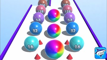 Ball Merge 2048 🟡🔵🧶 Gameplay Walkthrough All Levels Android ,iOS New Updates