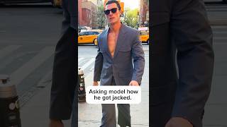 Asking model how he got shredded. #model #workout #nyc #interview #fitness