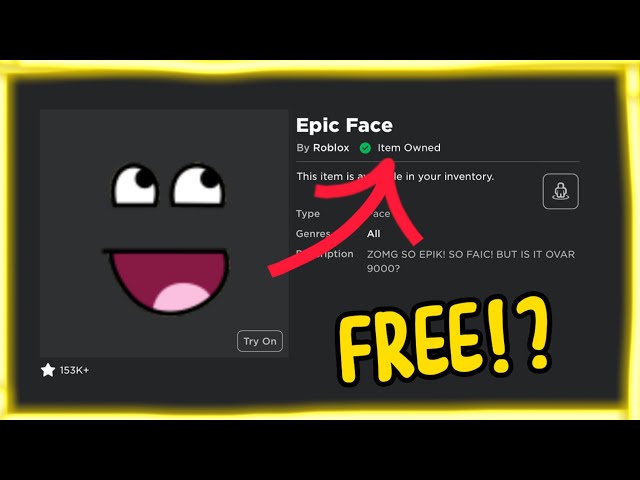 News roblox on X: The epic Face Is now a Limited Item ! On roblox !   / X