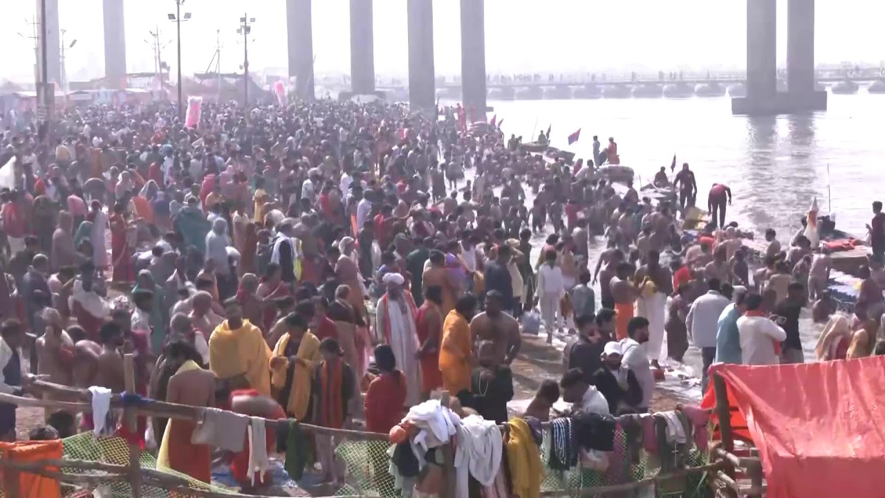 Devotees mark Basant Panchami during the Maha Kumbh Mela in north India