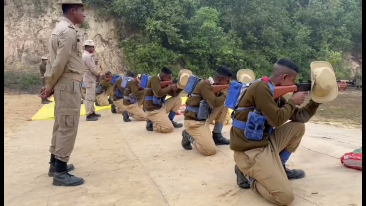 Assam police firing practice 