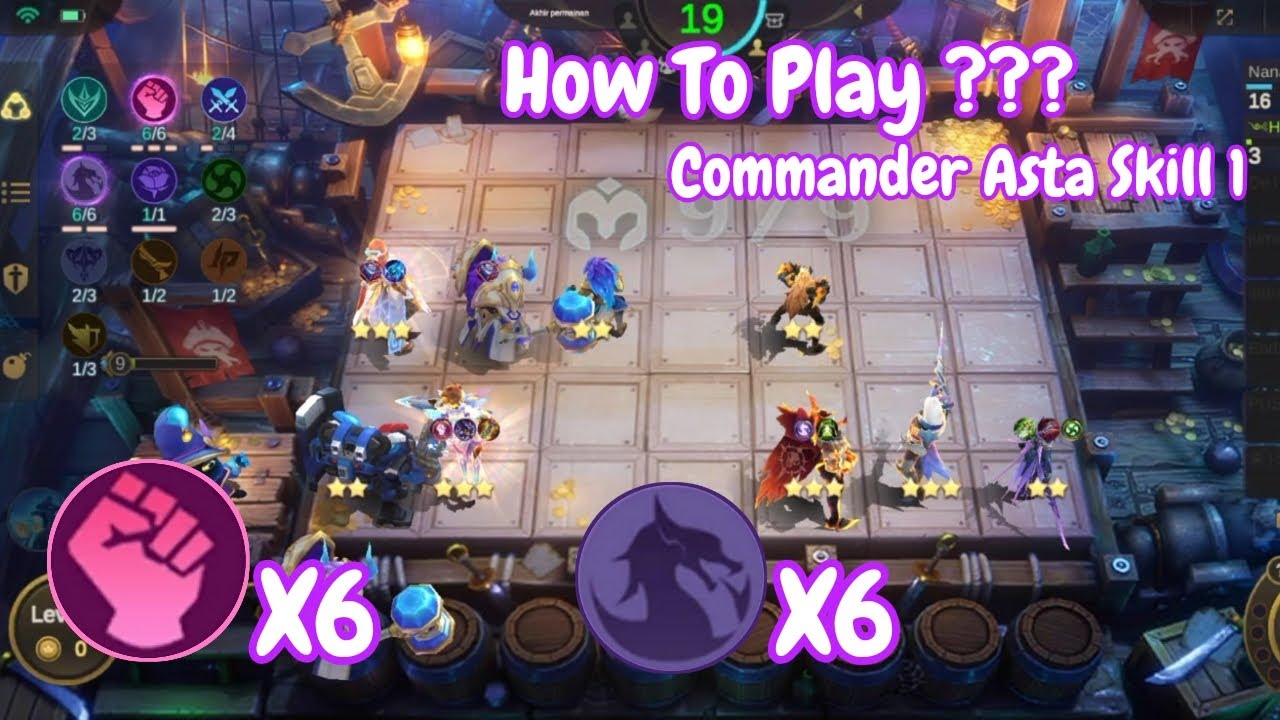 Cara Bermain Commander Asta Skill 1 !!! combo 6 Weisler 6 Wymslayer 