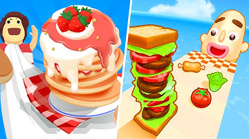 Pancake Run vs Sandwich Runner 3D Android Gameplay Walkthrough All New Updates Part-2