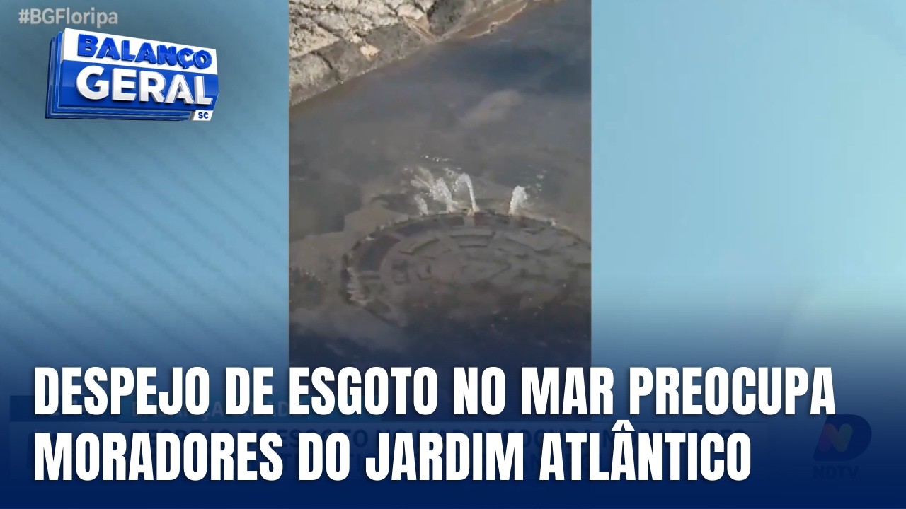 Esgoto no mar preocupa moradores do Jardim Atlântico