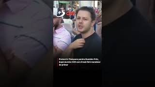 Protest în Timișoara pentru Dominic Fritz, după decizia CCR care îl lasă fără mandatul de primar