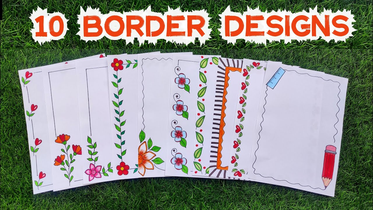 10 Border Designs/ Border Designs for project files/ Assignment