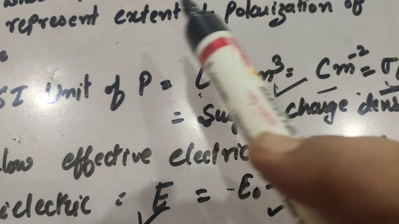 Dielectric polarization and relation between chi and dielectric constant