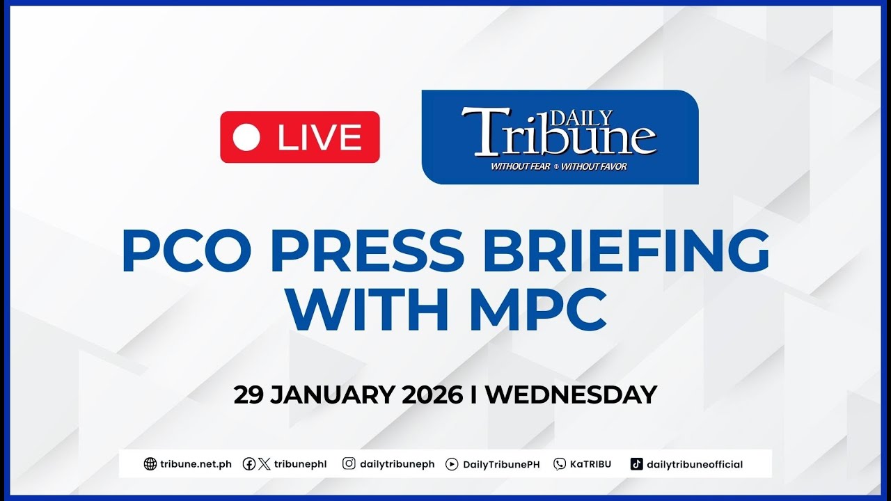 LIVE: PCO Press Briefing with MPC | 29 January 2026