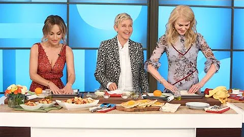 Ellen and Nicole Kidman Try to Learn Cooking Skill...