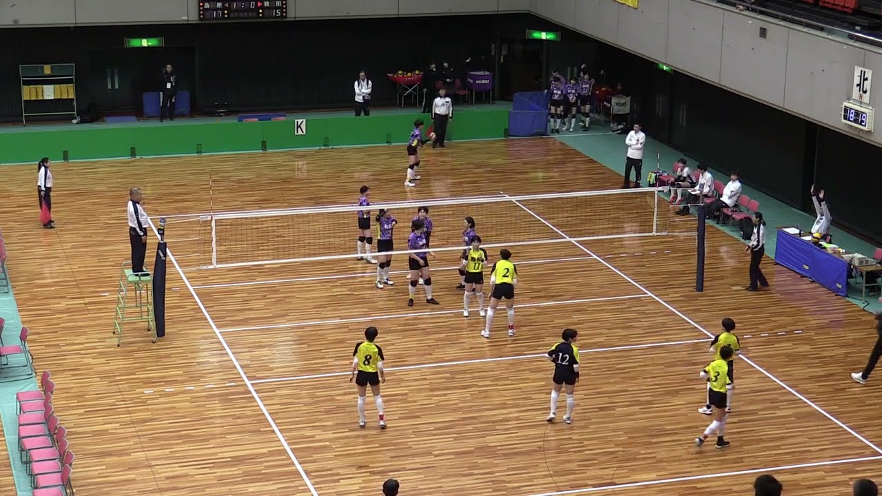 JOC中学バレー女子2023 島根-秋田  グループ戦 2セット中盤から 12/26