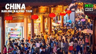 🇨🇳 Nanjing China 4K HDR Walk | Laomendong to Confucius Temple People's Market Streets