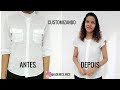 CUSTOMIZANDO  BLUSA BRANCA COM MANGA BABADO