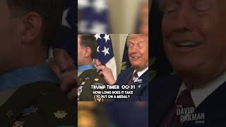 INSANE: Trump physically ties medal of honor in knots, cannot figure out the clasp #shorts
