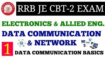 DATA COMMUNICATION & NETWORK (BASICS OF DATA COMM.) FOR RRB JE CBT-2 ELECTRONICS & ALLIED ENG.