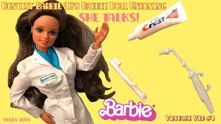 1990s Dentist Barbie Talking Posable Doll! Vintage Mattel, Thrift Store Tubey Toys To Be