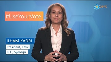 Cefic President Ilham Kadri, CEO Syensqo • Use your vote. #EU2024