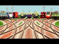 9 Indian Express Train Crossing Game By Realistic Railroad // Bumpy Railroad Tracks // trains gaming