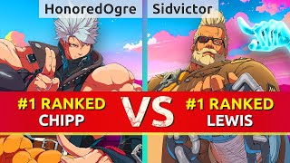 GGST ▰ HonoredOgre (#1 Ranked Chipp) vs Sidvictor (#1 Ranked Goldlewis). High Level Gameplay