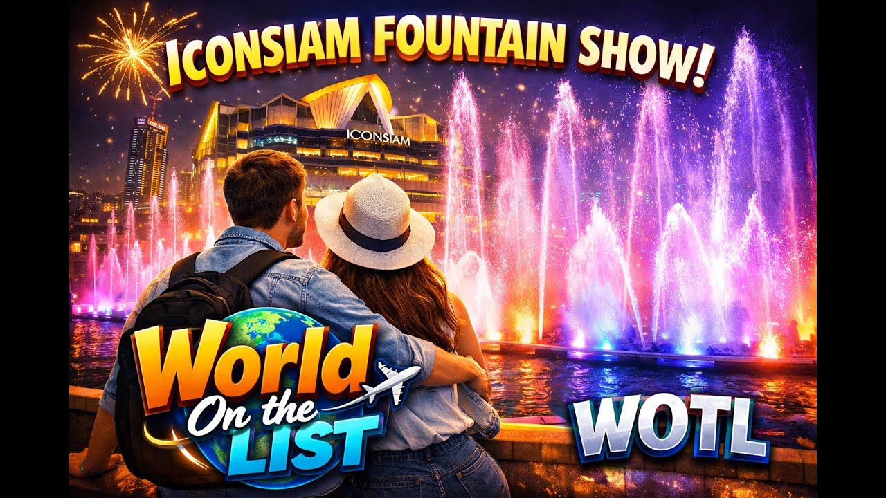 Bangkok Date Night Done Right 💙 IconSiam Fountain Show 💦✨ Bangkok Travel Vlog