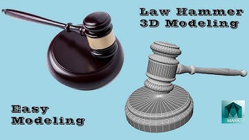 3D Law Hammer Speed Modeling Time Lapse|Maya Tutorial|