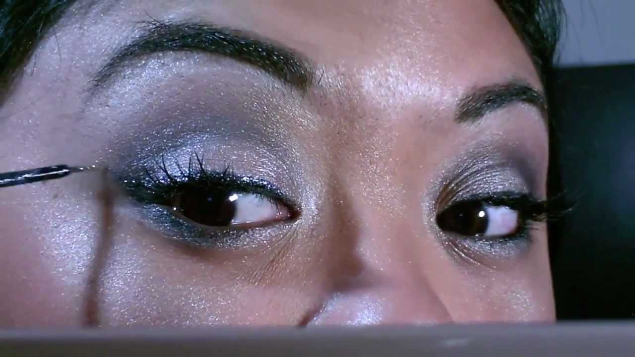 Naked 2 Palette Cool Toned Smokey Eye With A Touch Of Glitz Tutorial - MOFD - YouTube