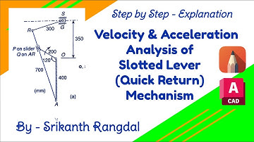 Step-by-Step Velocity & Acceleration Analysis for Slotted Lever Quick Return Mechanism | Kinematics