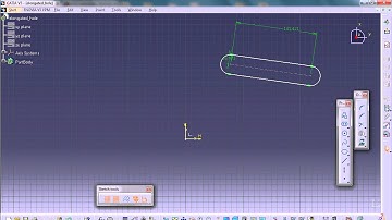 CATIA V5 Basic Sketching Tutorial 4- Elongated hole