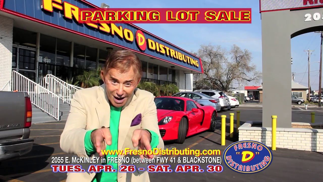 COMMERCIAL - FRESNO DISTRIBUTING APRIL 2016 PARKING LOT SALE - YouTube