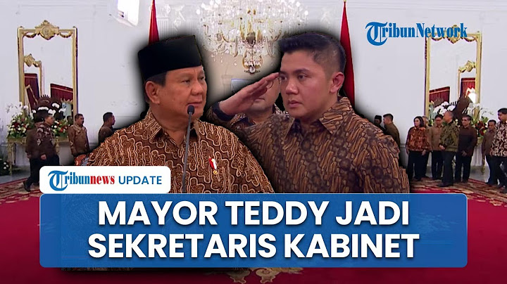 Mayor Teddy Indra Wijaya Kini Jadi Sekretaris Kabinet, Diumumkan Langsung oleh Prabowo