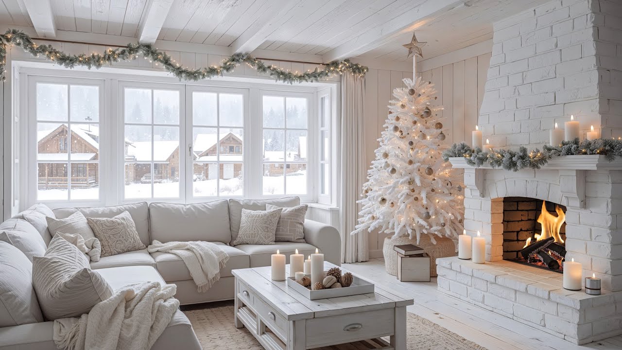 White Christmas Cabin Bossa Nova – Cozy Guitar Jazz for Winter Mornings