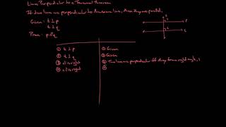 Lines Perpendicular to a Transversal Theorem