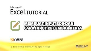 Membuat InputBox dan meletakkan isinya ke dalam lembar kerja Excel