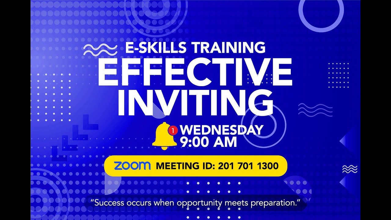 Effective Inviting Wednesday Effective Inviting - 9AM (Nov. 25, 2020) - YouTube
