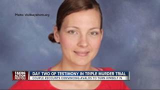 Day two of testimony in triple murder trial