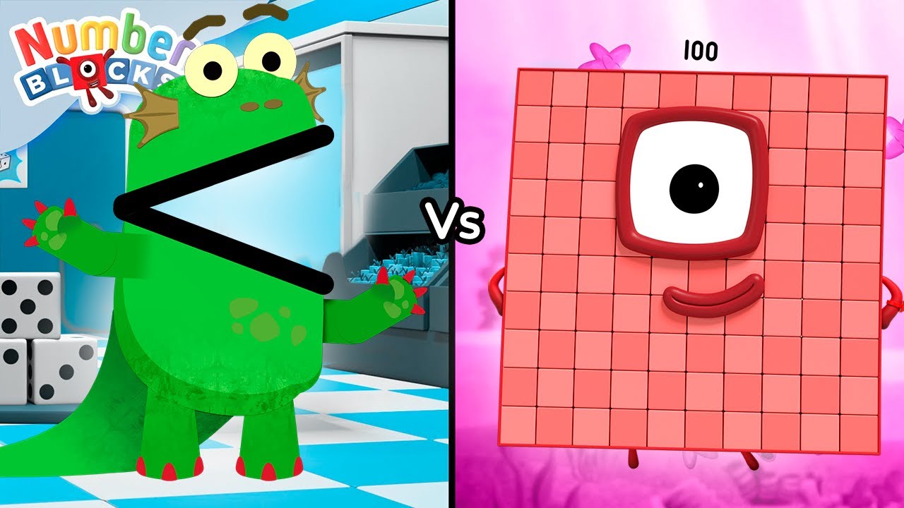 Blocos Numéricos vs. Monstros! 👾 | Aprenda a Contar para Crianças | Numberblocks em Português Brasil