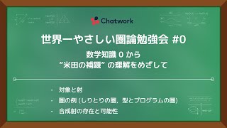 世界一やさしい圏論勉強会 #0 (対象と射 / 圏の例 / 合成射の存在と可換性)