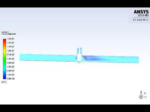 gate valve simulation at 15 mm lift