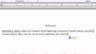 Research Skills: Using Citation Tools in NCLIVE