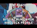 1st place Locals - Bystial Runick Fur Hire deck profile (feat Mutamorphosis) February 2024 Yugioh