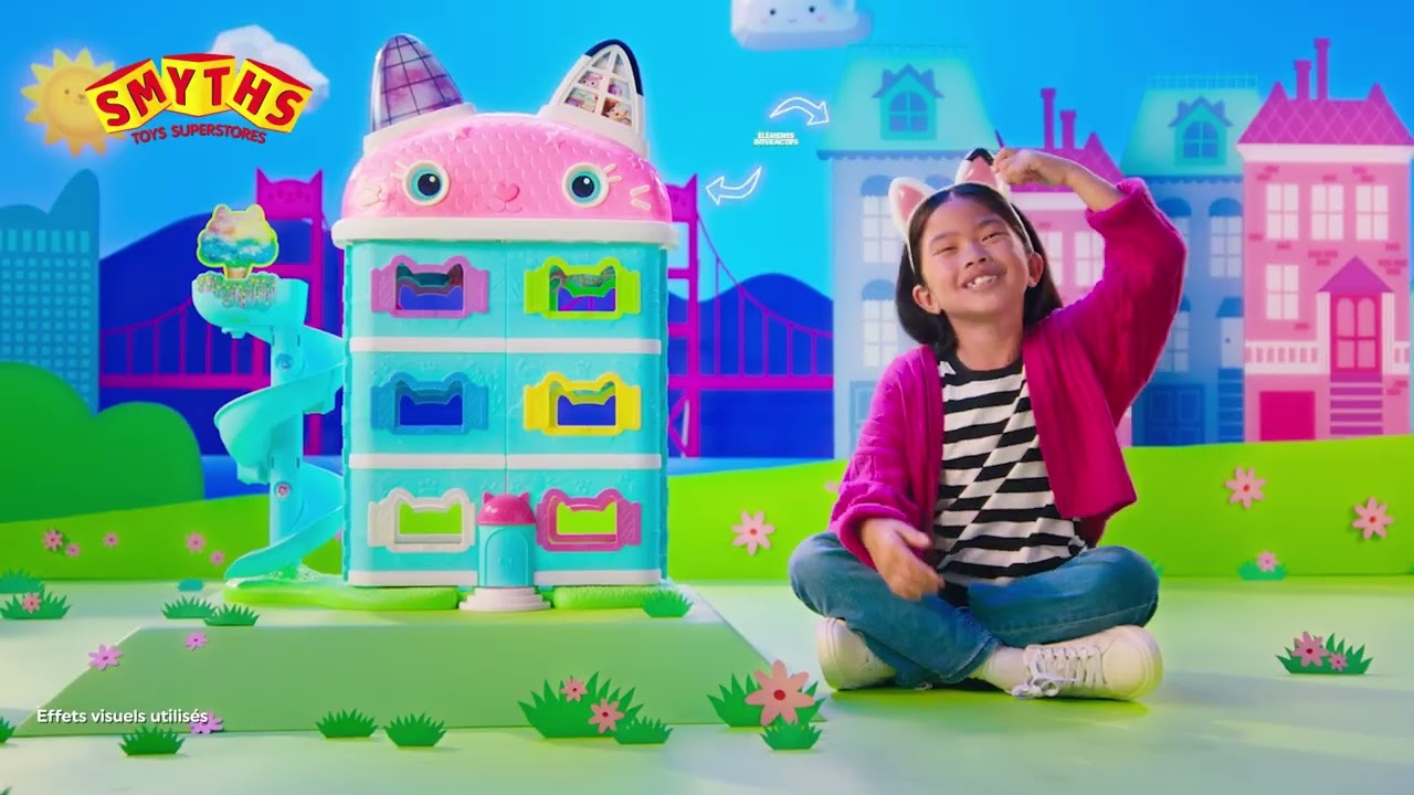 Gabby's Dollhouse – Playset Atelier Bébé Boîte + Véhicule Chabriolette – Dès 3 Ans