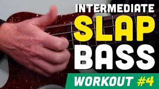 🎸Intermediate Slap Bass Workout #4: Master Slow Tempo Slap Grooves 🔥