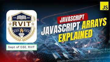 7. Arrays JavaScript by Ashoka Sir | FSD | #RVIT