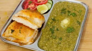 Street Style Green Pav Bhaji Recipe - Surat Famous Hariyali Pav Bhaji Recipe - Street Food Recipe