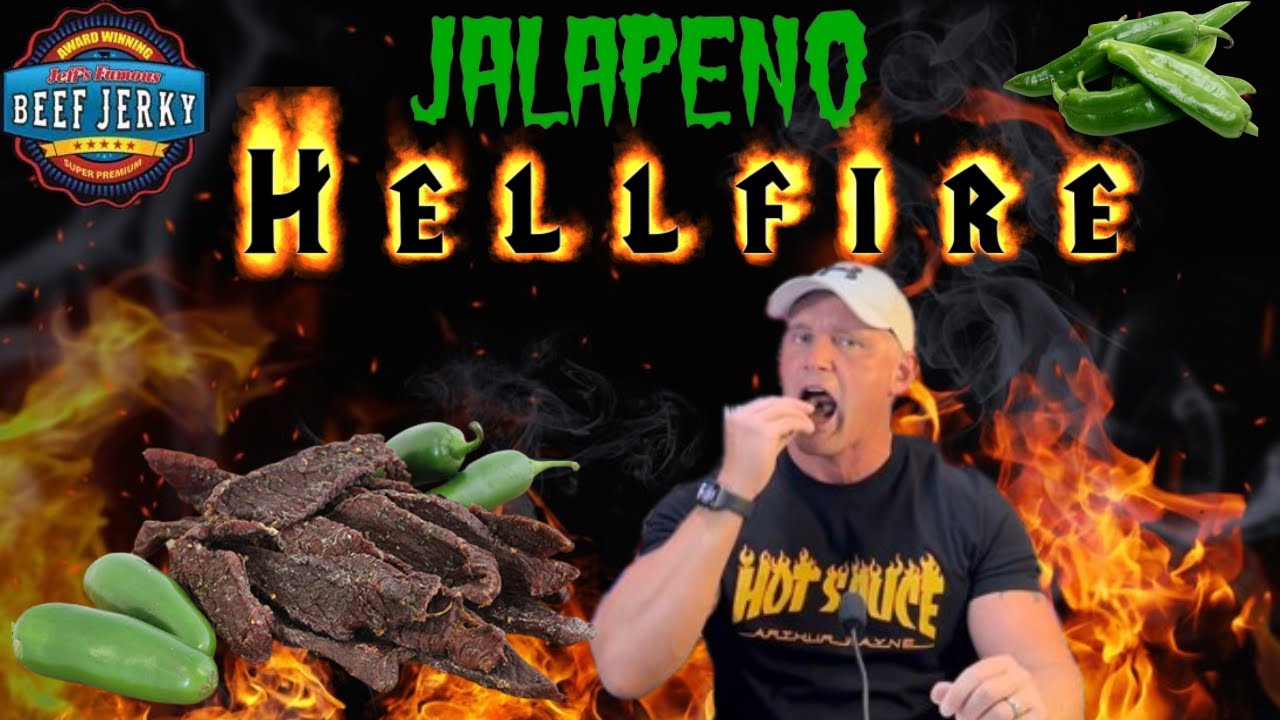 Taste Testing Hellfire Jalapeño Beef Jerky (EXTREME SPICE?) - YouTube