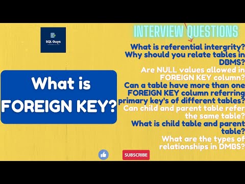 SQL Tutorial - What is Foreign Key in DBMS? 🚀 || Full details with examples